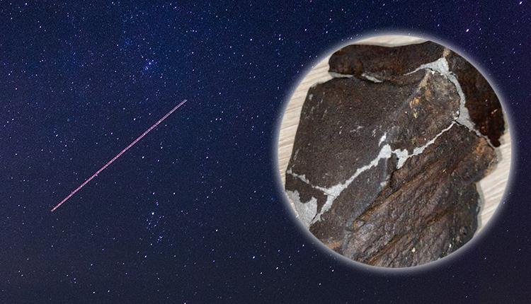 Assemblage des fragments de la météorite tombée le 10 septembre 2023 à 0h13 © FRIPON/Vigie-Ciel