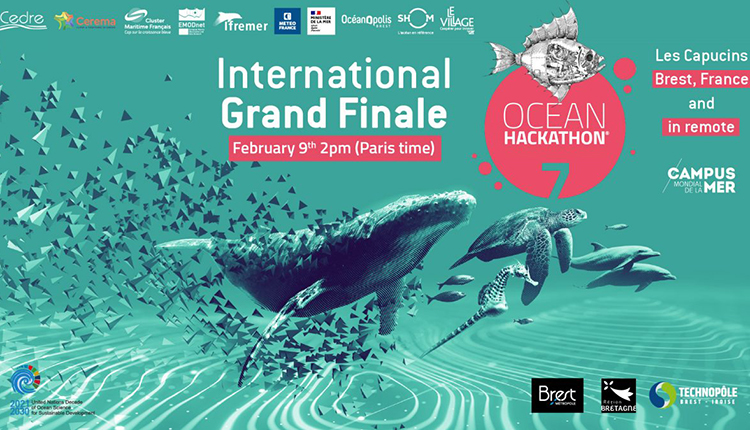 Affiche Grande Finale de Ocean Hackathon © Campus mondial de la mer