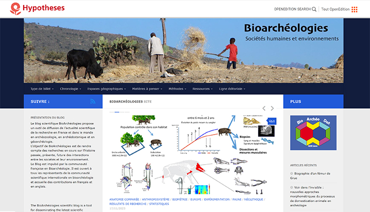 Site Bioarchéologies. Sociétés humaines et environnements