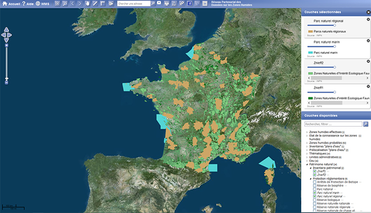 Réseau partenarial des données sur les zones humides © RPDZH